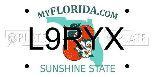 L9RYX Florida License Plate