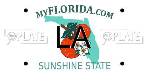 LA Florida License Plate
