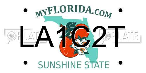 LA1C2T Florida License Plate