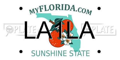 LA1LA Florida License Plate