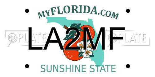 LA2MF Florida License Plate
