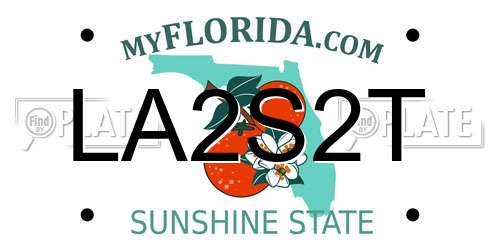 LA2S2T Florida License Plate