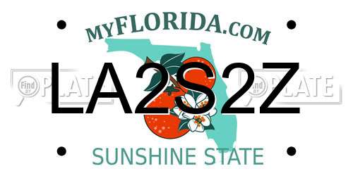 LA2S2Z Florida License Plate