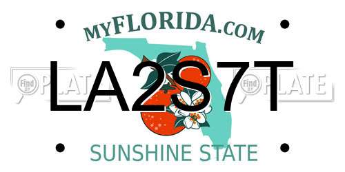 LA2S7T Florida License Plate