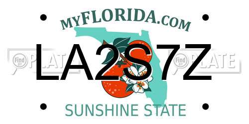 LA2S7Z Florida License Plate