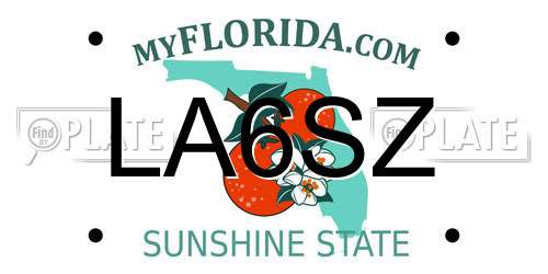 LA6SZ Florida License Plate