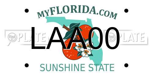 LAA00 Florida License Plate
