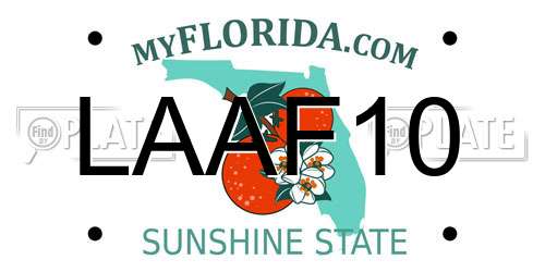 LAAF10 Florida License Plate
