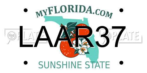 LAAR37 Florida License Plate