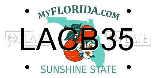 LACB35 Florida License Plate