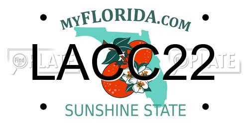 LACC22 Florida License Plate