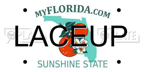 LACEUP Florida License Plate