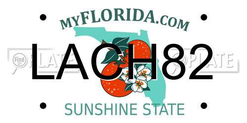LACH82 Florida License Plate