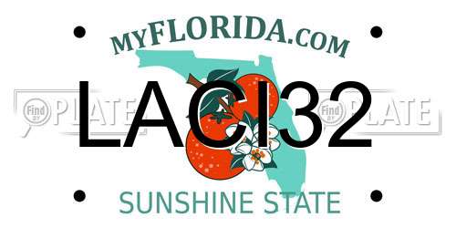 LACI32 Florida License Plate