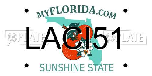 LACI51 Florida License Plate