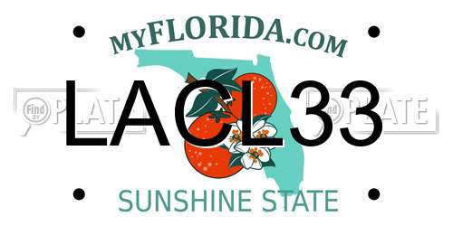 LACL33 Florida License Plate