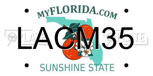 LACM35 Florida License Plate
