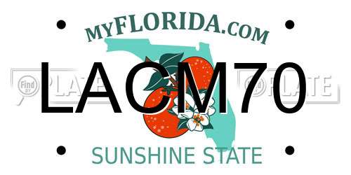 LACM70 Florida License Plate