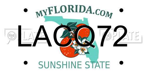 LACQ72 Florida License Plate