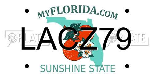 LACZ79 Florida License Plate