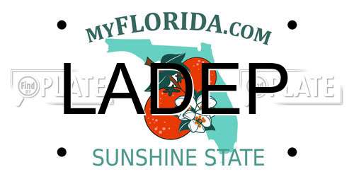 LADEP Florida License Plate