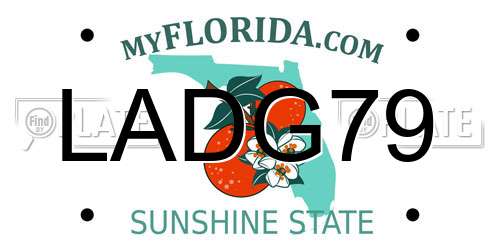 LADG79 Florida License Plate