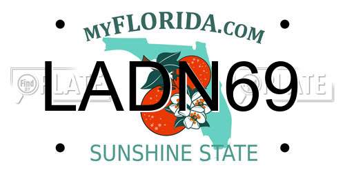 LADN69 Florida License Plate