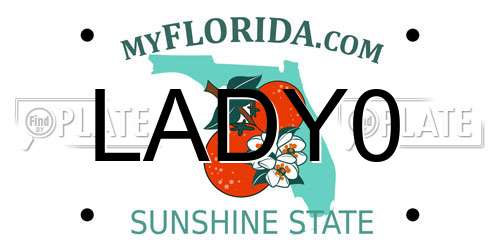 LADY0 Florida License Plate