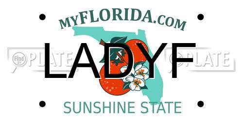 LADYF Florida License Plate