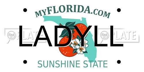 LADYLL Florida License Plate