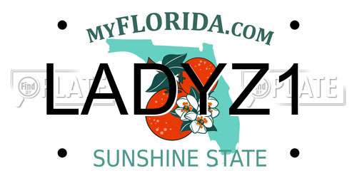 LADYZ1 Florida License Plate