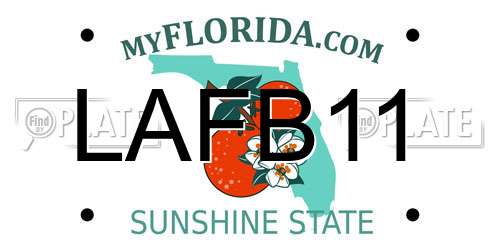 LAFB11 Florida License Plate