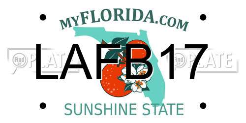 LAFB17 Florida License Plate