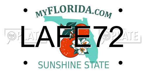 LAFE72 Florida License Plate