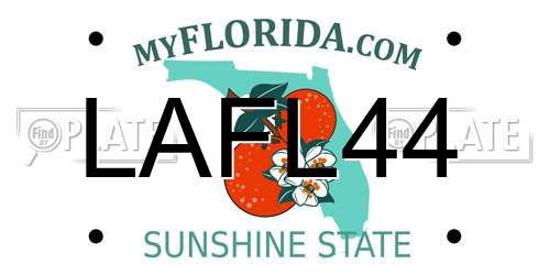 LAFL44 Florida License Plate