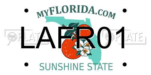 LAFR01 Florida License Plate