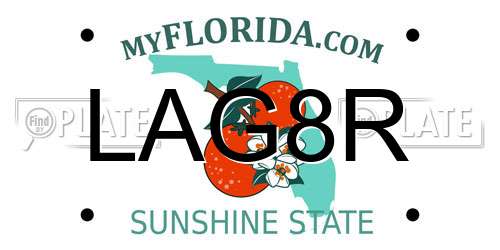 LAG8R Florida License Plate