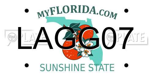 LAGG07 Florida License Plate