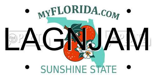 LAGNJAM Florida License Plate
