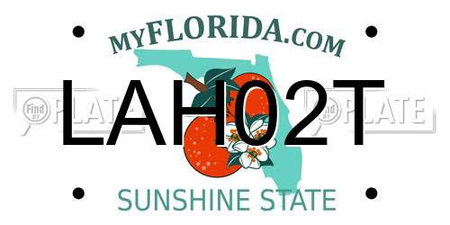 LAH02T Florida License Plate
