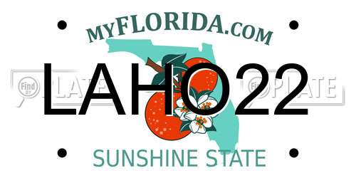 LAHO22 Florida License Plate