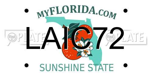 LAIC72 Florida License Plate