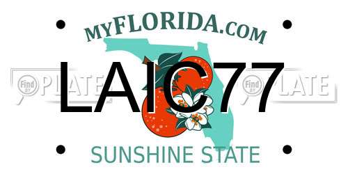 LAIC77 Florida License Plate