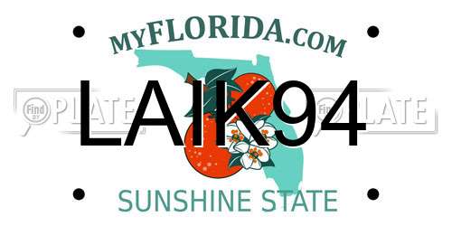 LAIK94 Florida License Plate