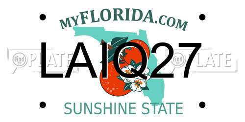 LAIQ27 Florida License Plate