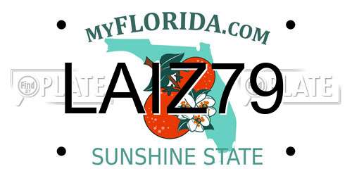 LAIZ79 Florida License Plate