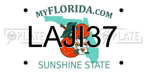 LAJI37 Florida License Plate