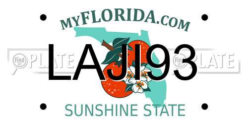 LAJI93 Florida License Plate