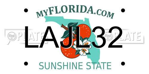 LAJL32 Florida License Plate