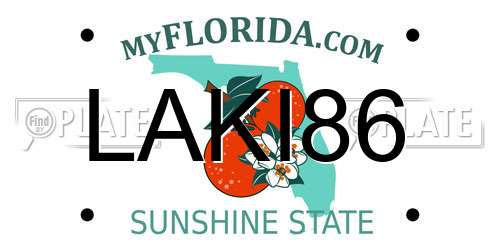 LAKI86 Florida License Plate